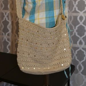 The Sak Crochet Long Strap Zipper Crossbody